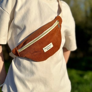 Belt bag in corduroy fabric 11 - Rouille