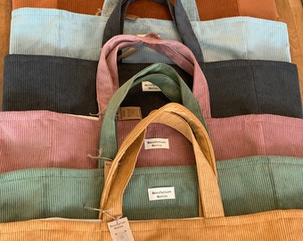 GWAWG Sac Velours Côtelé Sac the Tote Bag Femme Grand Sac Cabas Femmes Sac à BandoulièRe Sac à Main Shopper Toile Sac à Main Décontracté Réutilisable pour Un Usage Quotidien Bureau Voyages