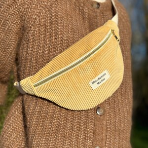Belt bag in corduroy fabric 6 - Jaune paille
