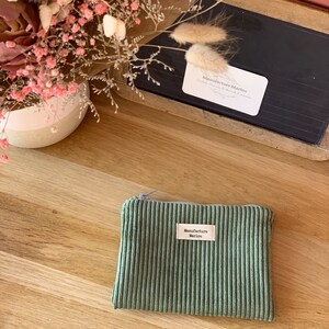 Corduroy coin purse Vert Sapin