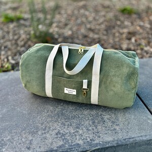 Sac Bowling / Polochon en velours côtelé - idéal bagage à mains