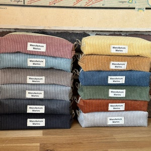 Trousse école Velours côtelé idéale pour la rentrée des classes et le travail ou comme trousse à maquillage - Cadeau