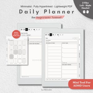 ADHD Daily Planner for Supernote Nomad (A6X) | ADHD Daily Journal | One Honest Page a Day | Neurodivergent Digital Planner