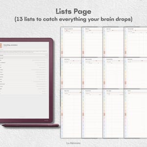 ADHD Planner Digital | Kindle Scribe Colorsoft, iPad, Samsung Tab, Boox | Undated Hyperlinked PDF Planner | Gentle Focus Journal for ADHD image 11