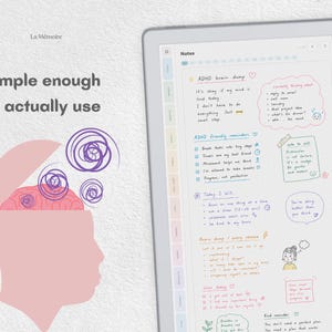 ADHD Planner Digital | Kindle Scribe Colorsoft, iPad, Samsung Tab, Boox | Undated Hyperlinked PDF Planner | Gentle Focus Journal for ADHD image 17