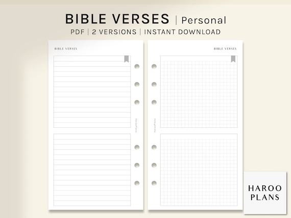 Bible Verses Personal Size Printable Planner Inserts - Etsy