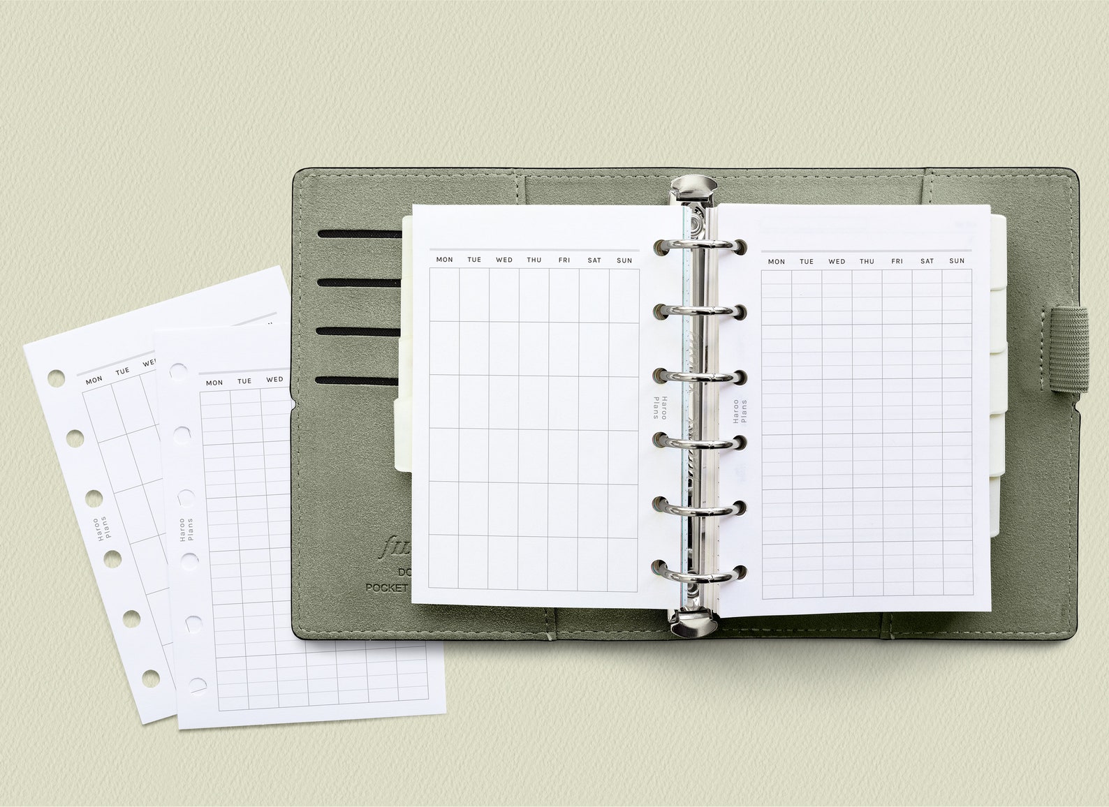 Undated Monthly Calendar | Pocket Size Printable Planner Inserts ...