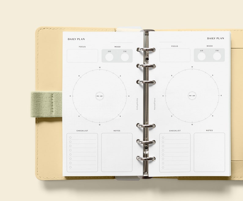 Daily Planner | Personal Size Printable Inserts | 24 Hour Schedule ...