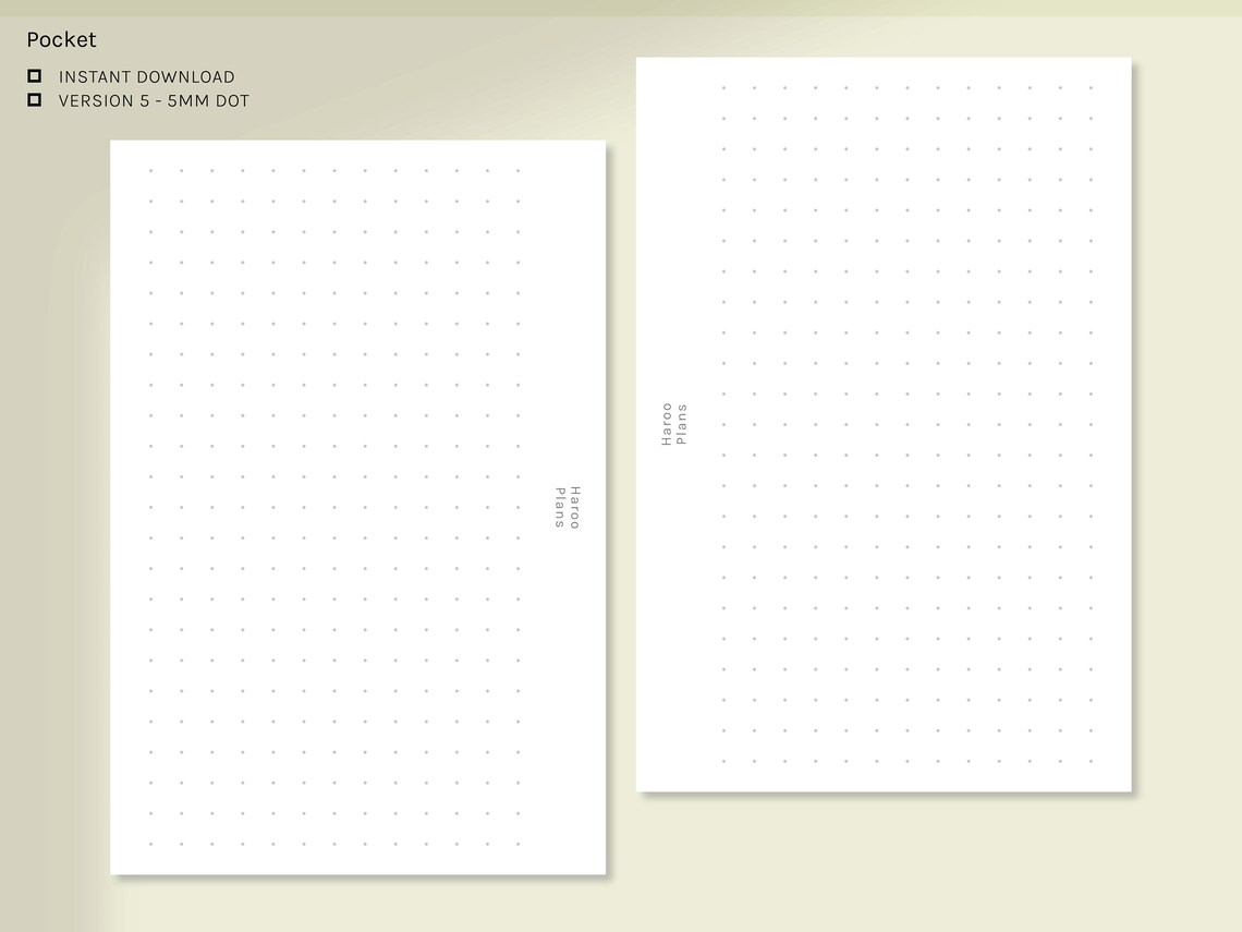 Basic Notes Paper Set | Pocket Ring | Printable Planner Inserts | Study ...