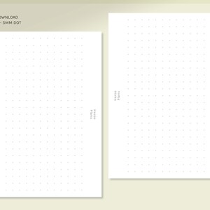 Basic Notes Paper Set | Pocket Ring | Printable Planner Inserts | Study ...