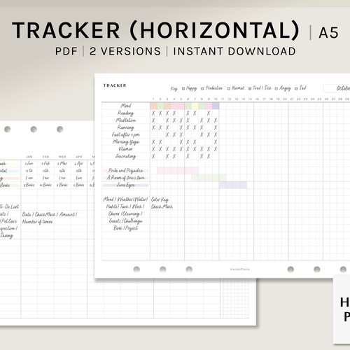 Monthly Planner A5 Printable Inserts Monthly Organizer - Etsy