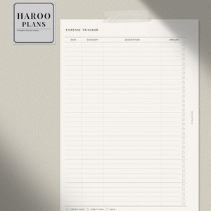 Expense Tracker Printable Inserts | A5 | Spending Log Template | Budget Planner Layout PDF | Financial Planning image 5