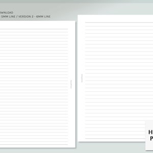 Classic Notes Paper Set Printable | Half-letter | Planner Inserts ...