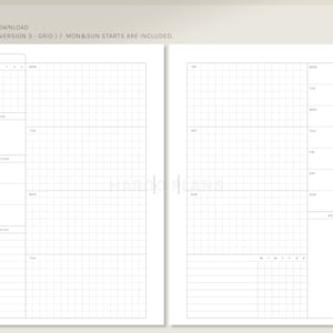 Undated Weekly | A5 Printable Planner Inserts | WO2P Schedule Template ...