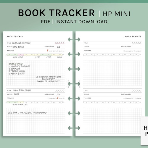 Monthly Tracker HP Mini Printable Happy Planner Inserts - Etsy