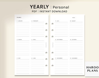 Daily With Times A5 Personal Timed Printed Planner Insert Filofax Daily With Times A5 Personal Timed Printed Planner Insert Filofax