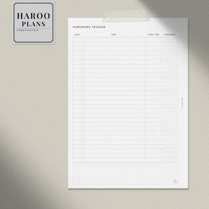 Pomodoro Tracker | A5 Printable Planner Inserts | Time Management ...