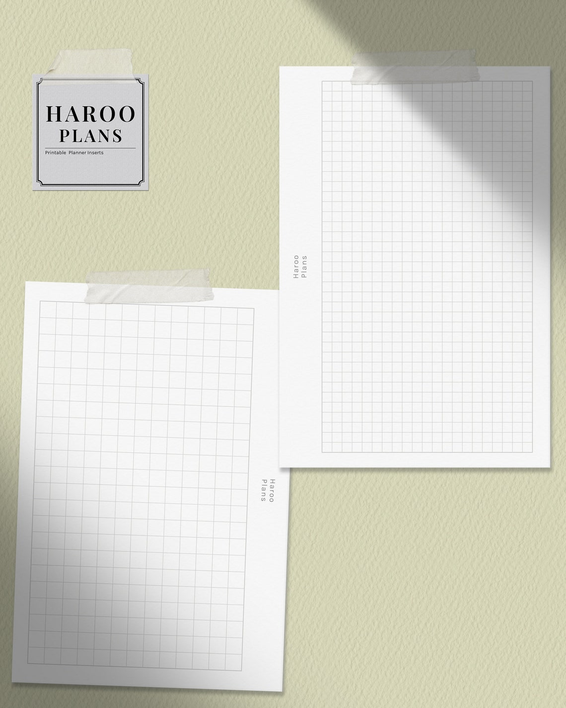 Basic Notes Paper Set | Pocket Ring | Printable Planner Inserts | Study ...