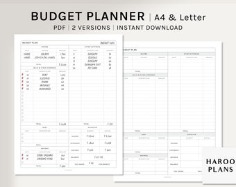 Könnte beinhalten: Ein druckbarer Budgetplaner im PDF-Format, mit zwei Versionen, A4 und Letter. Der Planer enthält Abschnitte für Einkommen, Rechnungen und feste Ausgaben, andere Ausgaben, Schulden, Ersparnisse und eine Übersicht. Der Planer ist für August 2021 konzipiert.