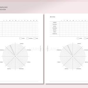 Goal Planner | B6 Rings Printable Inserts | Life Goal Setting Journal ...