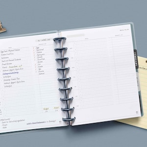 Meal Plan | HP Classic Printable Happy Planner Inserts | Grocery Food ...