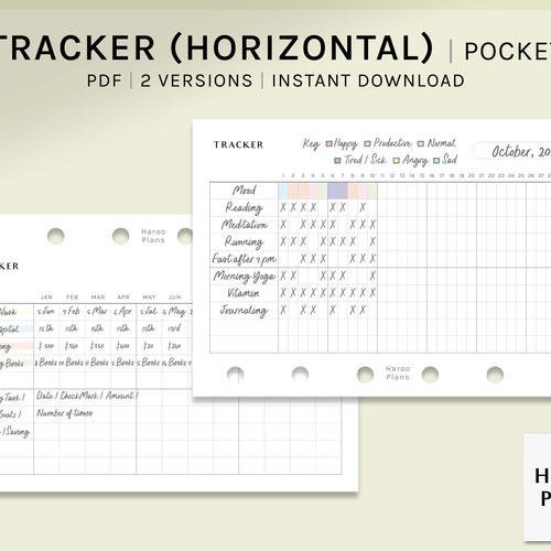 Monthly Planner Pocket Size Printable Inserts MO1P - Etsy