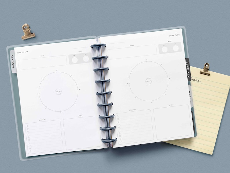Daily Plan | HP Classic Printable Happy Planner Inserts | 24hours ...