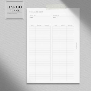 Savings Tracker | Personal Wide Size Printable Planner Inserts ...