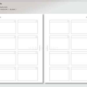 Inbox | Personal Wide Printable Planner Inserts | Blank Box to Do List ...