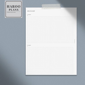 Brain Dump Journal | HP Classic Printable Happy Planner Inserts | Morning and Night Routine Template | To Do List DPF | Digital Download image 4