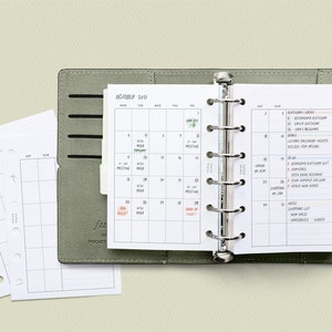 Undated Monthly Planner | Pocket Size Printable Inserts | Simple MO2P ...