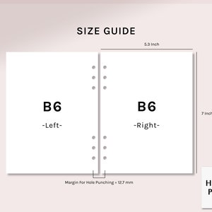 Yearly Planner | B6 Ring Printable Inserts | Blank Yearly Overview Template | YO1P Yearly Goal | Year at a glance PDF | Digital Download image 4