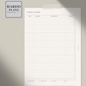 Expense Tracker Printable Inserts | A5 | Spending Log Template | Budget Planner Layout PDF | Financial Planning image 6