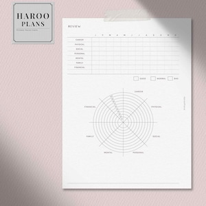 Goal Planner | B6 Rings Printable Inserts | Life Goal Setting Journal ...