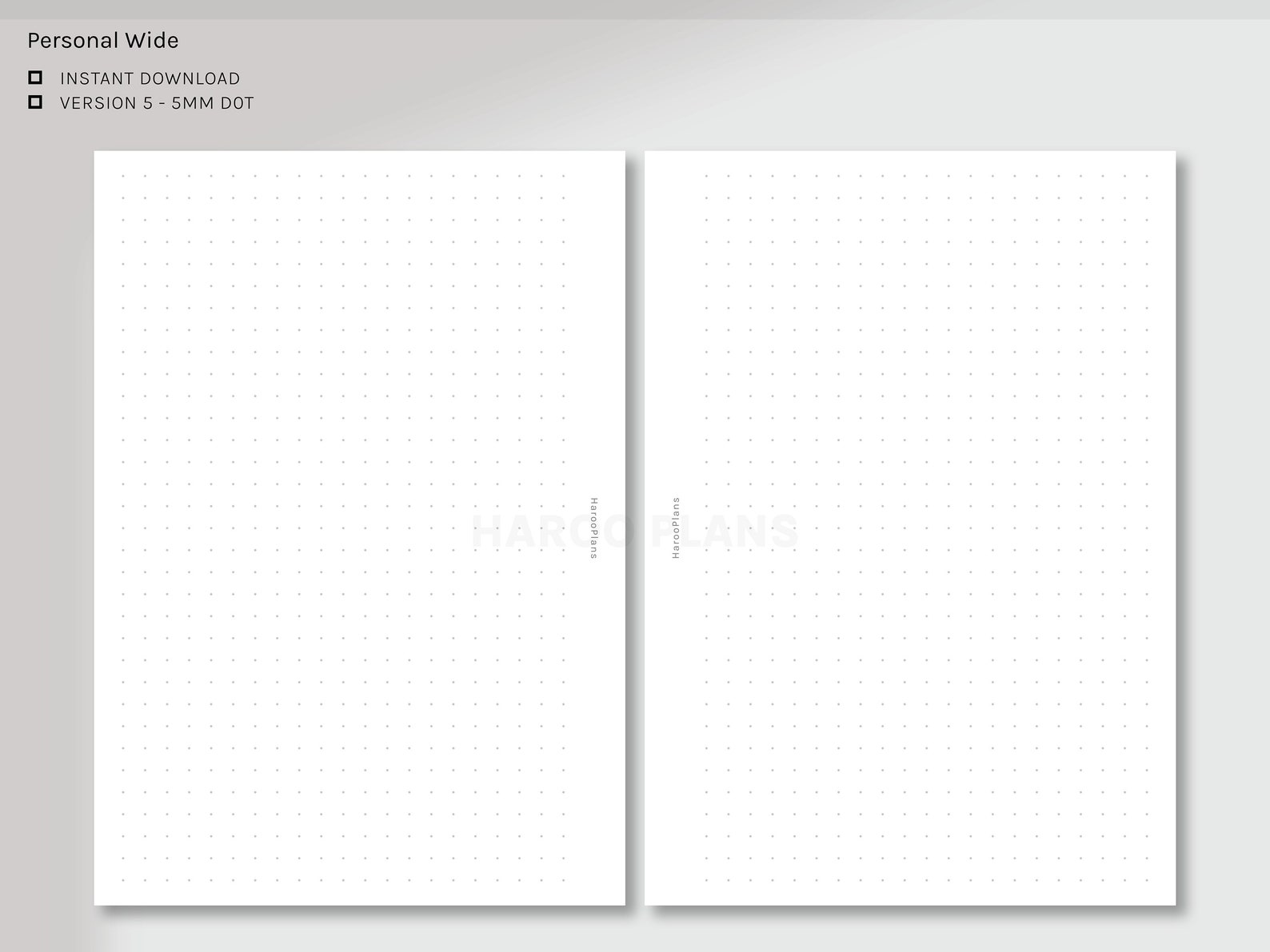 Basic Notes Paper Set | Personal Wide | Printable Planner Inserts | PW ...
