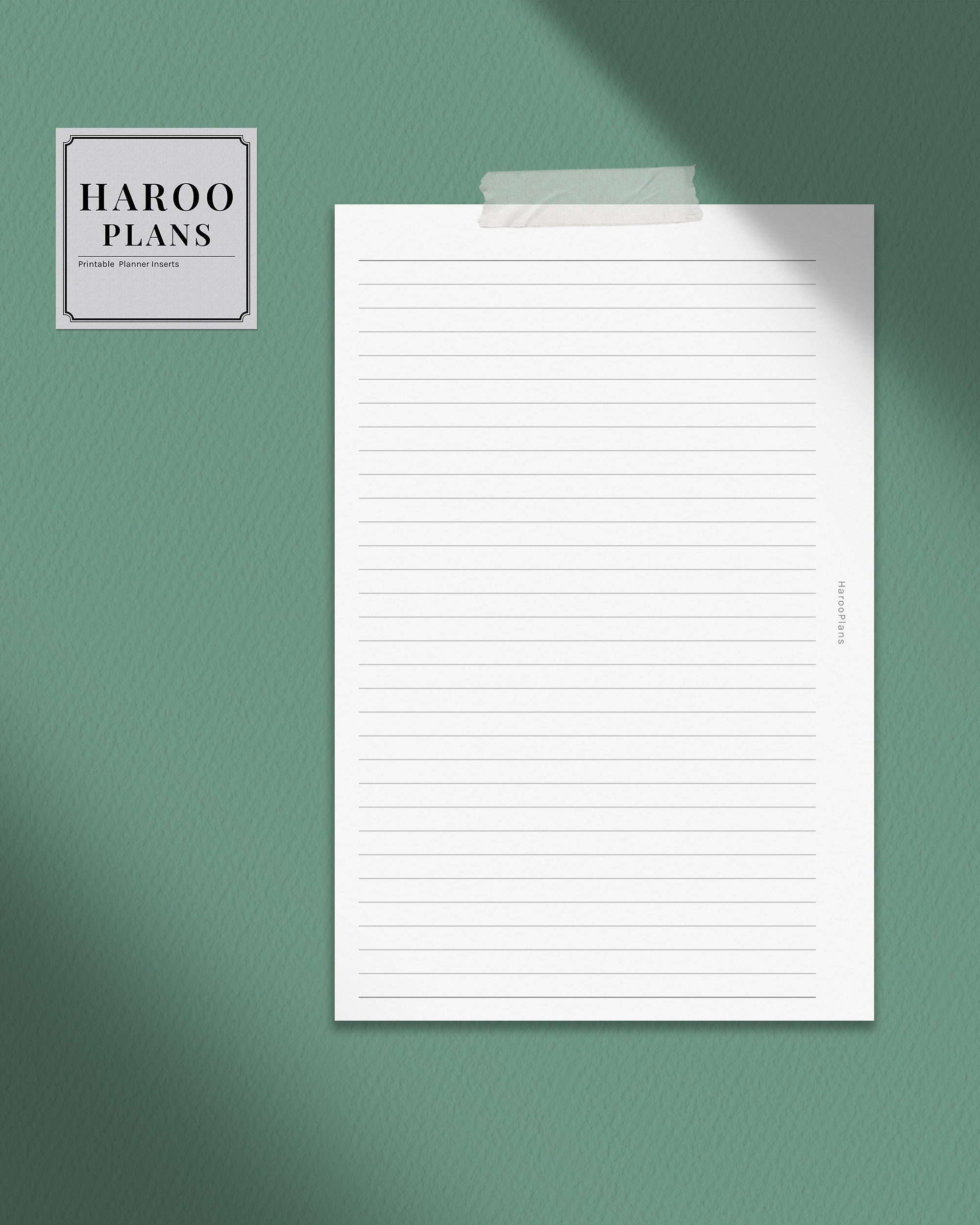 Basic Notes Paper Set HP Mini Printable Happy Planner - Etsy