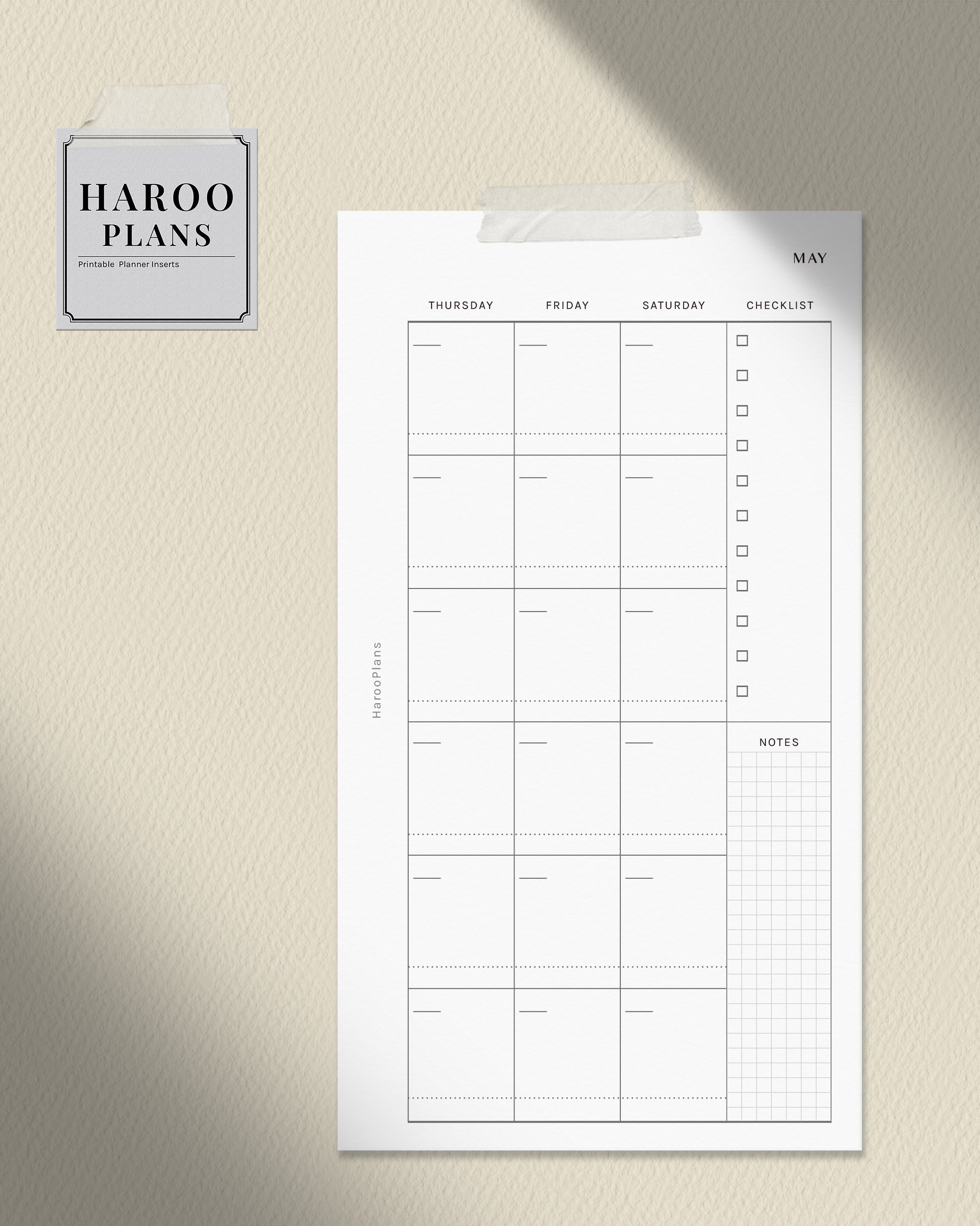 Undated Monthly Planner Printable Inserts | Personal | MO2P Template ...