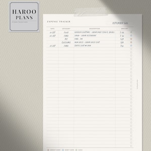 Expense Tracker Printable Inserts | A5 | Spending Log Template | Budget Planner Layout PDF | Financial Planning image 4