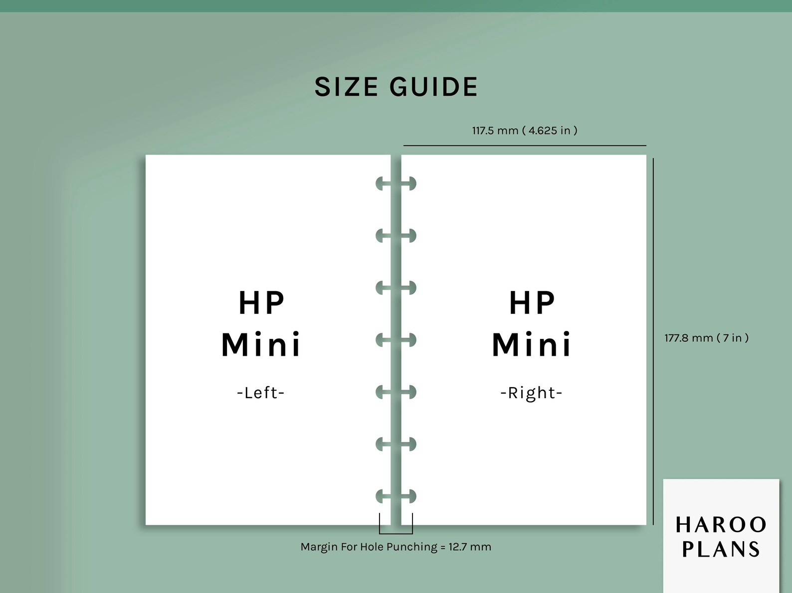 Undated Monthly | HP Mini Size Printable Happy Planner Inserts | MO2P ...