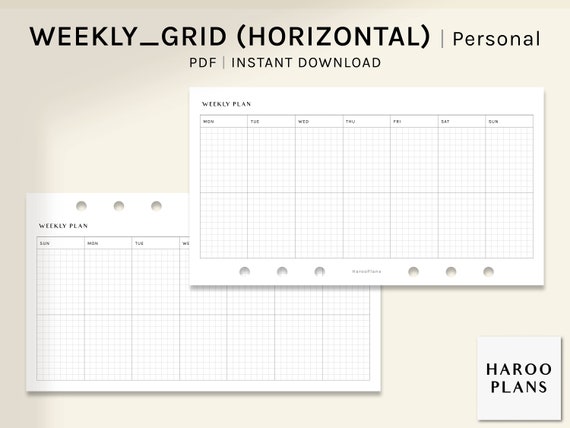 Weekly Planner Personal Printable Inserts Undated - Etsy