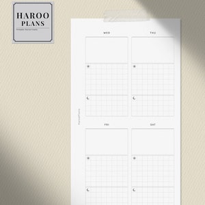 Weekly Planner | Personal Size Printable Inserts | WO2P Layout Template ...