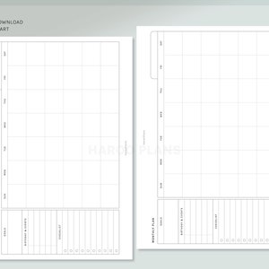 Monthly Planner Half-letter Size Printable Inserts MO1P Horizontal ...