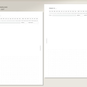 Daily Diary A5 Printable Planner Inserts Blank Notepad Idea Notes ...