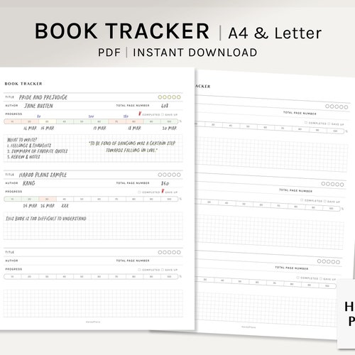 Yearly Habit Tracker A4 US Letter Size Printable Planner - Etsy