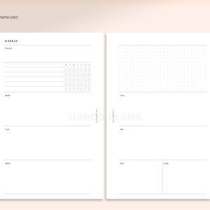 Simple Weekly | FC Compact Size Printable Planner Inserts | Undated ...