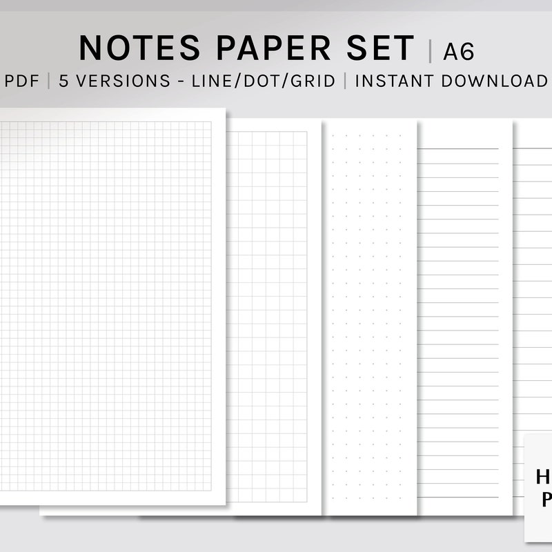 A6 Binder Insert Pages Etsy