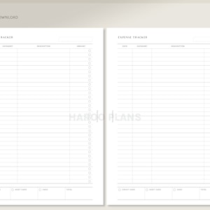Expense Tracker Printable Inserts | A5 | Spending Log Template | Budget Planner Layout PDF | Financial Planning image 3