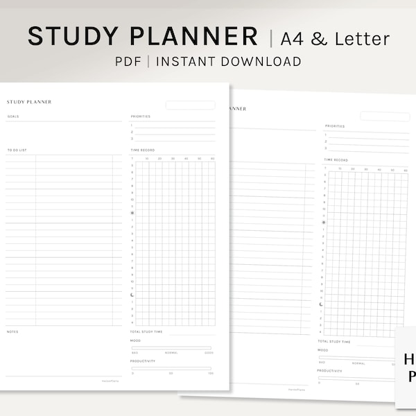 Study Planner - Etsy