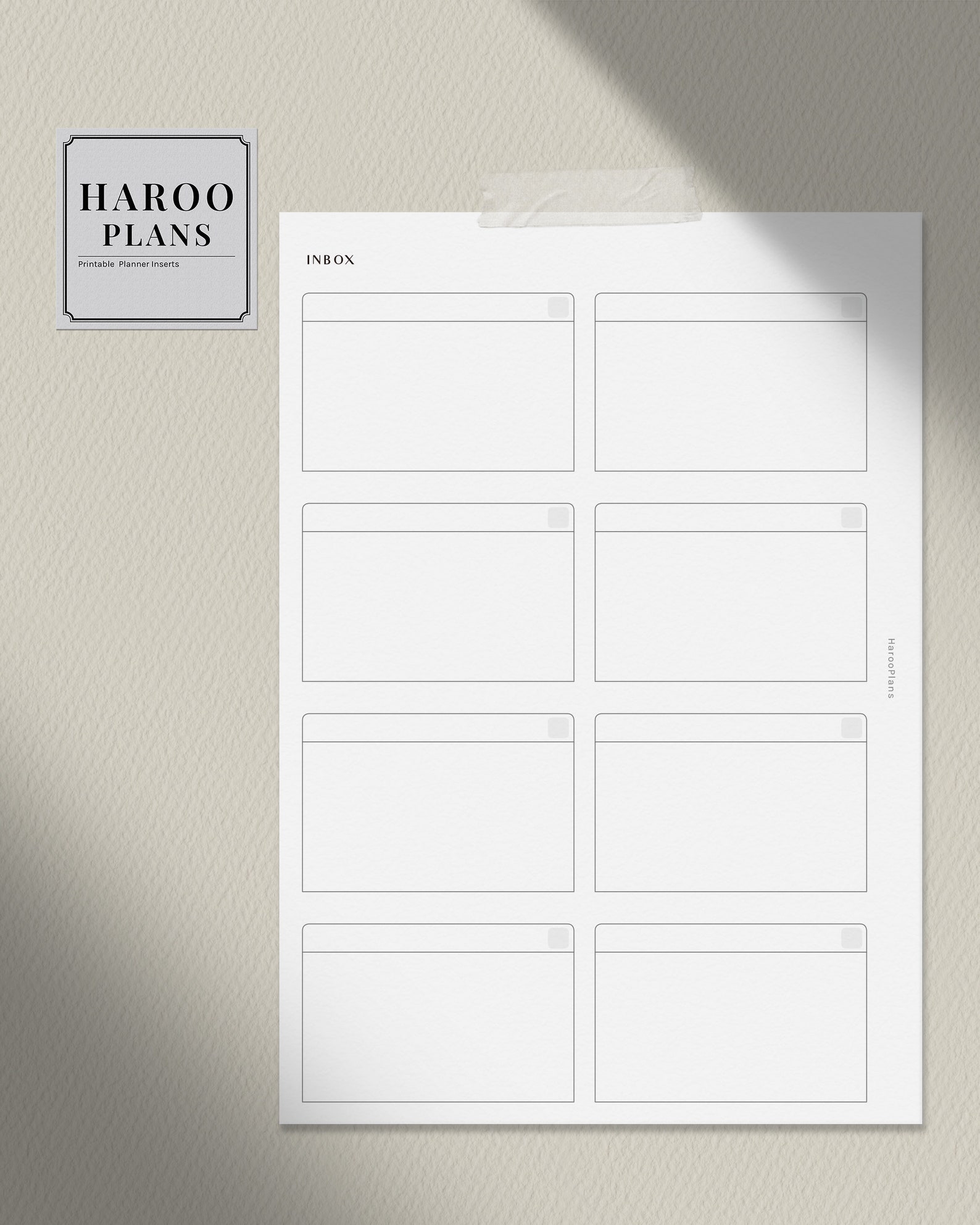 Inbox | A5 Printable Planner Inserts | Blank Box to Do List Template ...