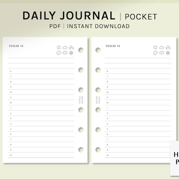 Pocket Size Journal - Etsy